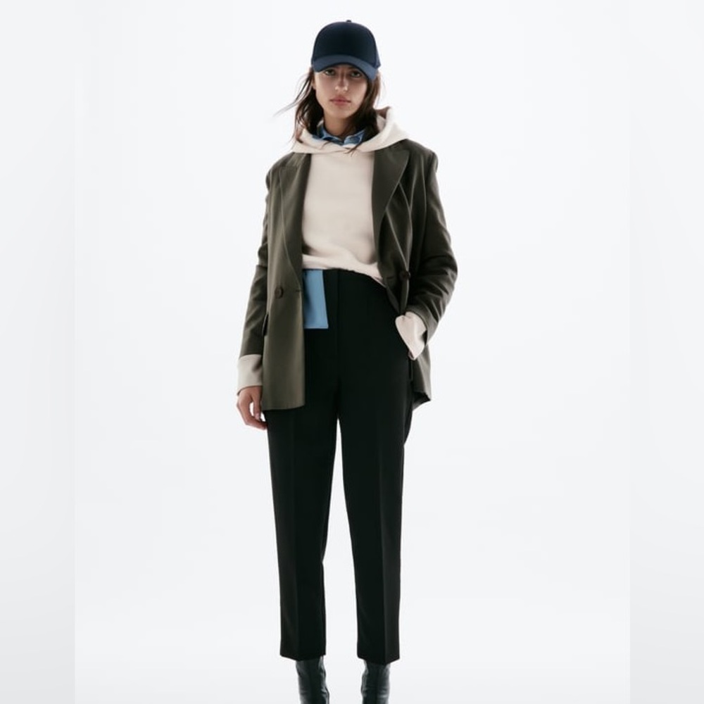 Zara Black High Waisted Dress Pants